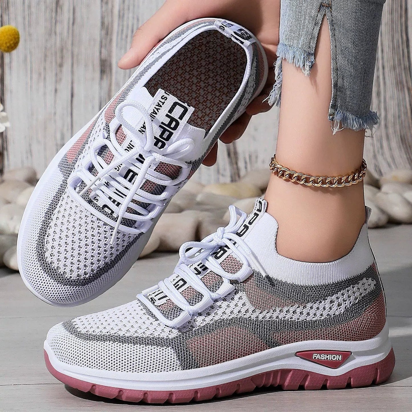 👟Zapatillas deportivas informales con cordones para mujer-ES