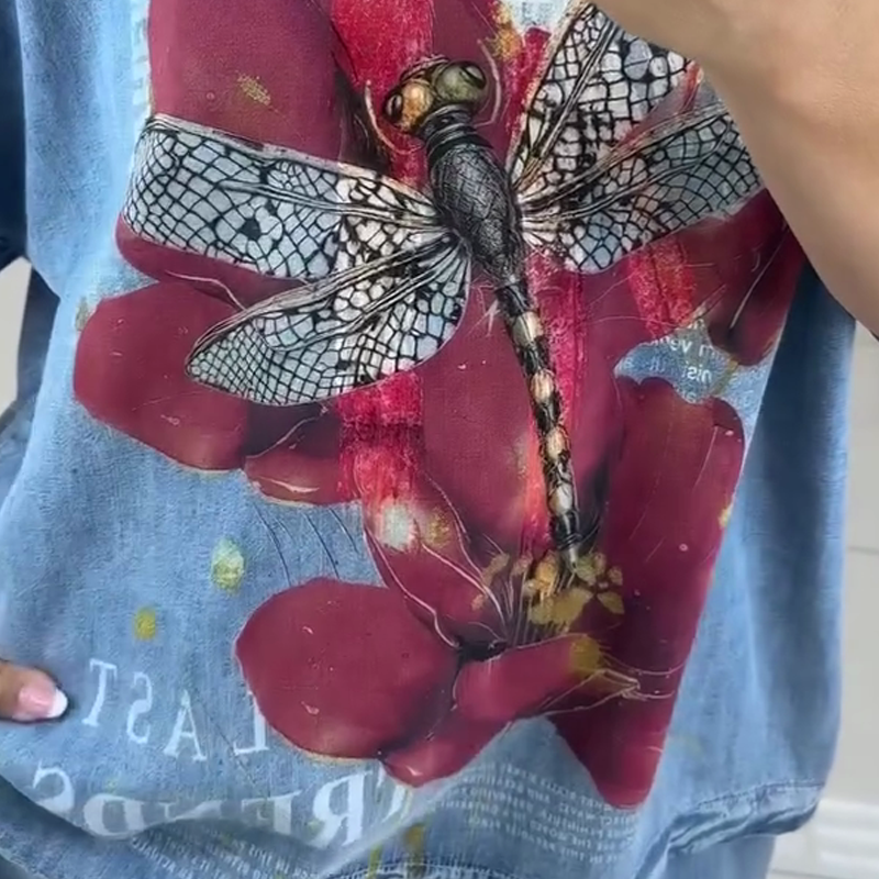 Moteriškas margintas komplektas, palaidinė ir kelnės-LT