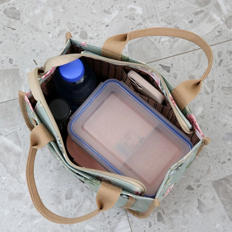 🌺Γυναικεία τσάντα φαγητού με λουλουδάτο print-GR