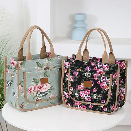 🌺Ženska torba za malico s cvetličnim potiskom-SI