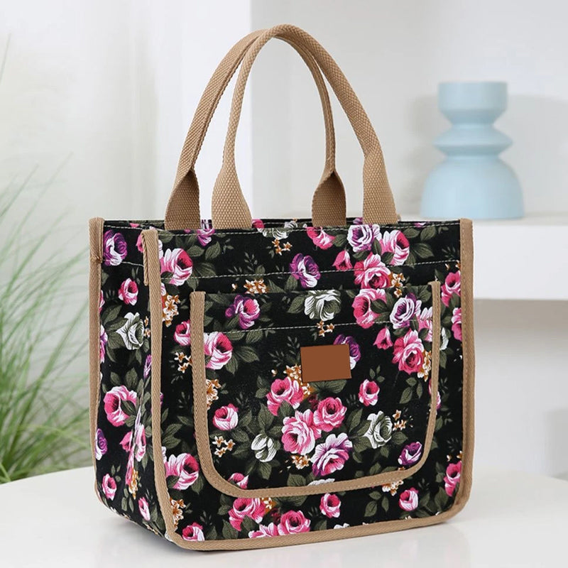 🌺Γυναικεία τσάντα φαγητού με λουλουδάτο print-GR