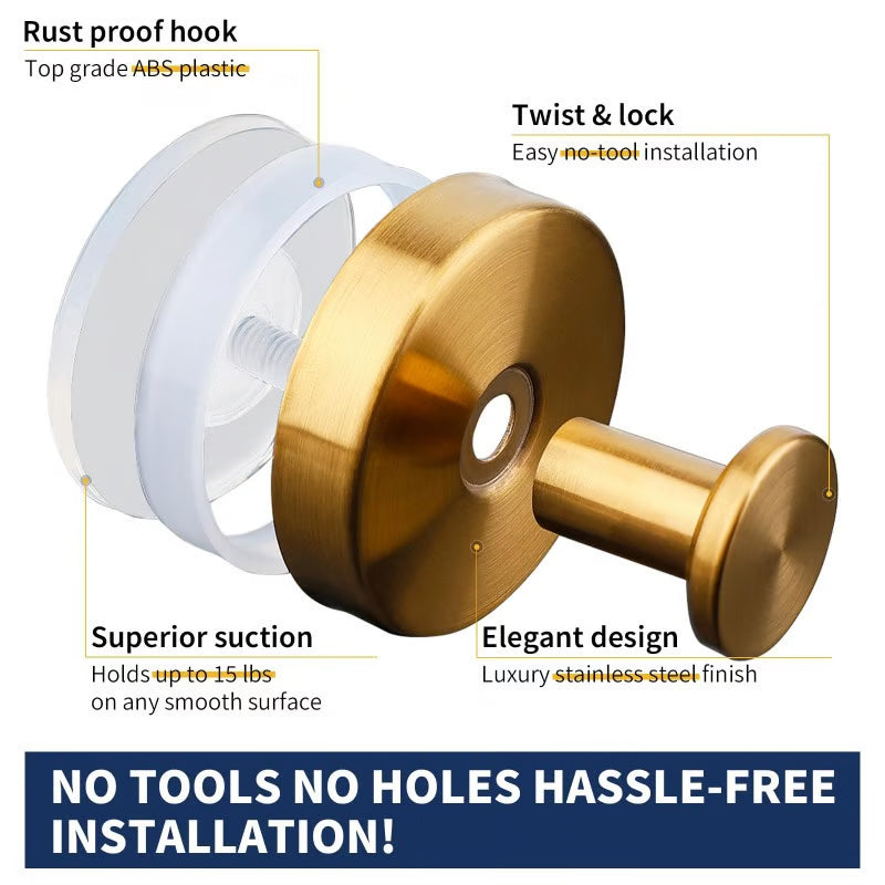 Γάντζος τοίχου από ανοξείδωτο ατσάλι με βεντούζα-GR