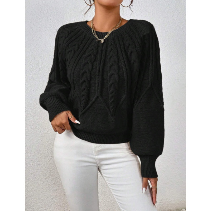 Blusa informal de punto de manga larga para mujer, tallas S a 2XL-ES