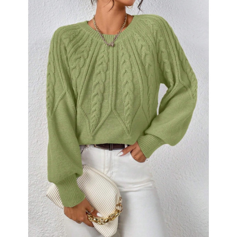 Blusa informal de punto de manga larga para mujer, tallas S a 2XL-ES