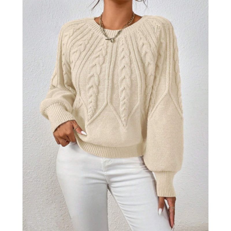 Blusa informal de punto de manga larga para mujer, tallas S a 2XL-ES