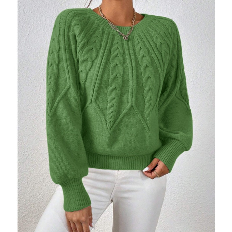 Blusa informal de punto de manga larga para mujer, tallas S a 2XL-ES