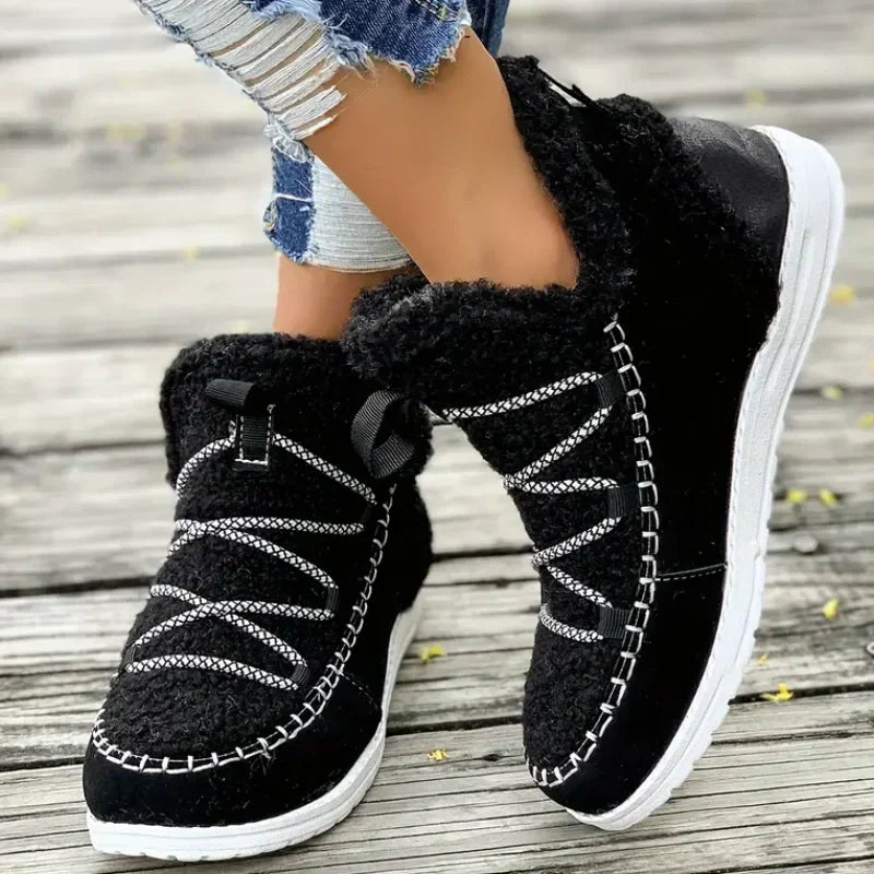 Γυναικείες άνετες μπότες μέχρι τη μέση της γάμπας-GR