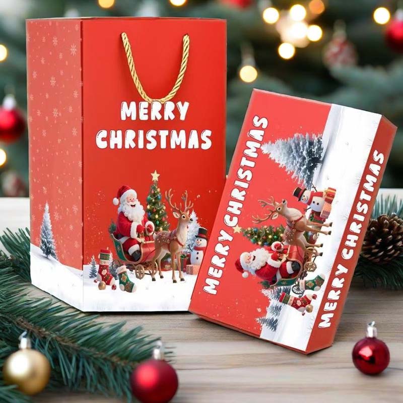 🎅 Caja de regalo navideña plegable única 🎄✨-ES