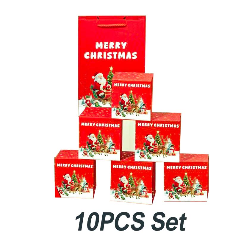 🎅 Caja de regalo navideña plegable única 🎄✨-ES