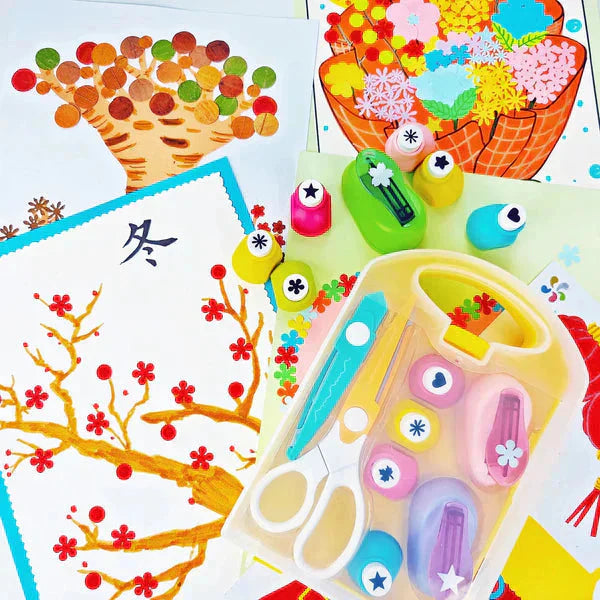 Kit de manualidades creativas para niños con perforadora-ES