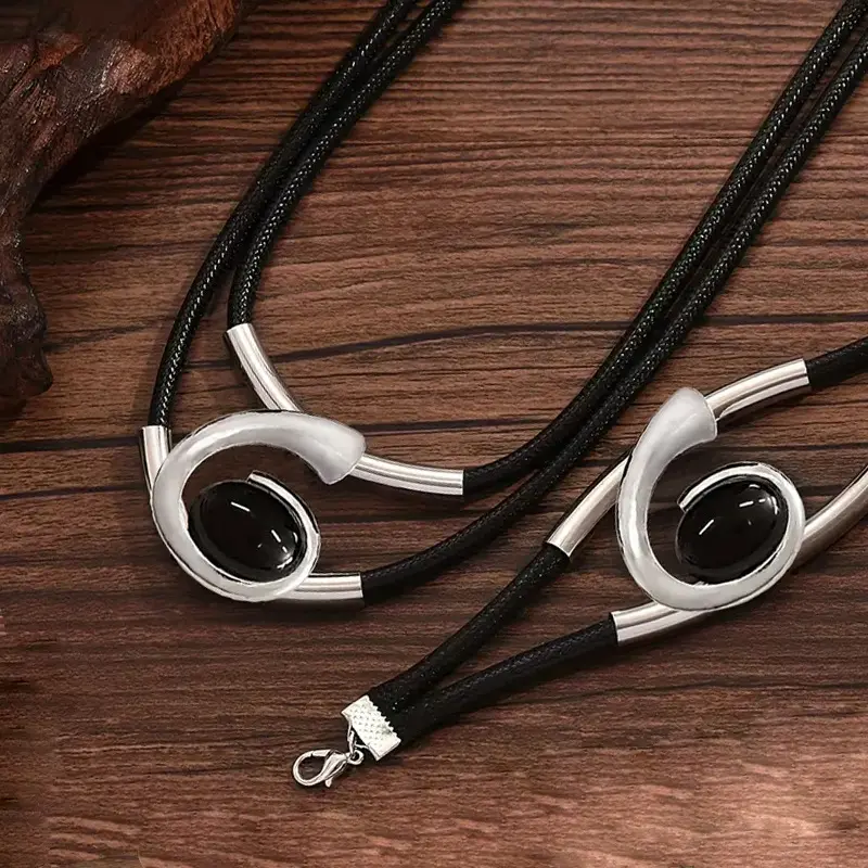 Vintažinio bohemiško stiliaus kaklo ir apyrankės rinkinys 📿-LT