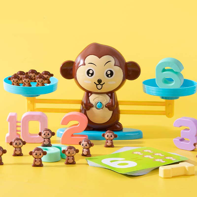 🐸Παιδικό σετ παιχνιδιών με ζωάκια κινουμένων σχεδίων και ζυγαριές-GR