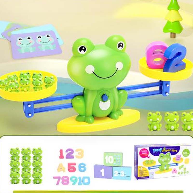 🐸Παιδικό σετ παιχνιδιών με ζωάκια κινουμένων σχεδίων και ζυγαριές-GR