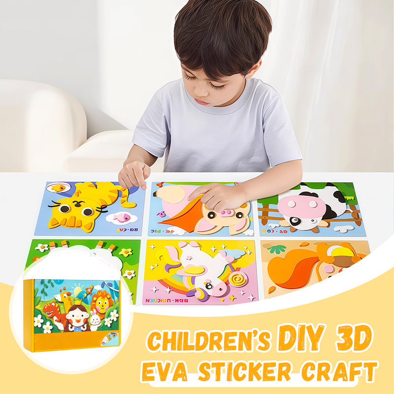 🧩🎨Manualidad DIY con pegatinas 3D de EVA para niños🎁-ES