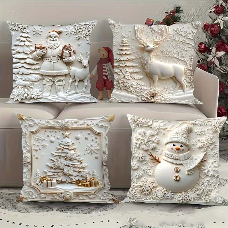 🎄Elegantes fundas de almohada navideñas-ES