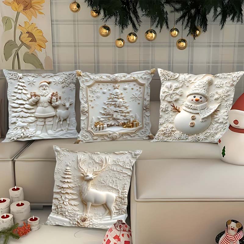 🎄Elegantes fundas de almohada navideñas-ES