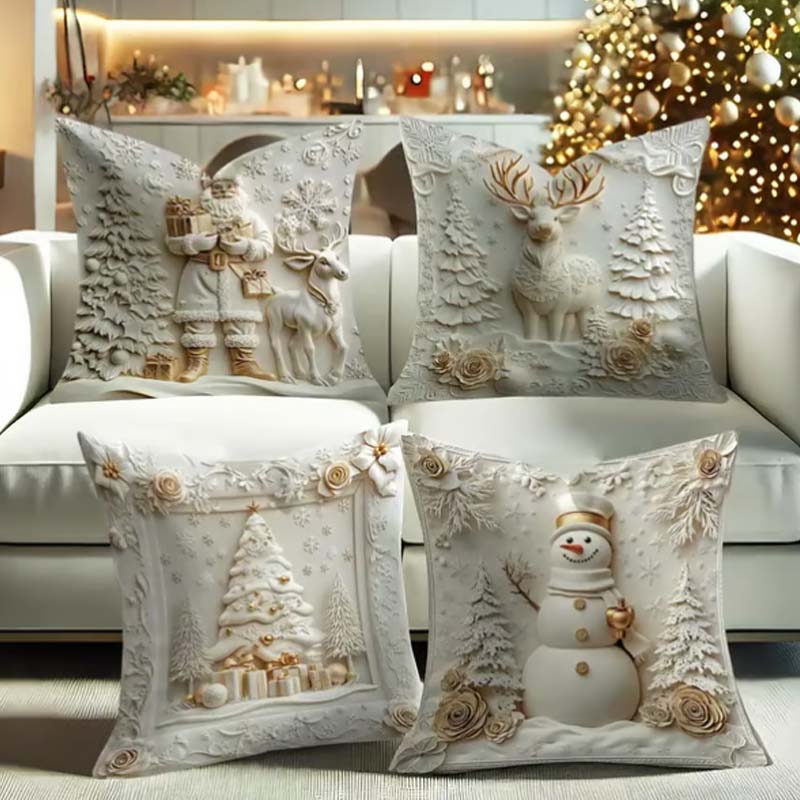 🎄Elegantes fundas de almohada navideñas-ES