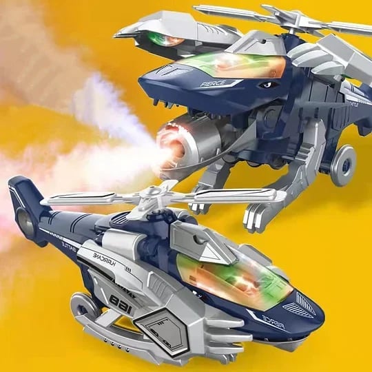Gran oferta de helicóptero de dinosaurio transformable con LED-ES