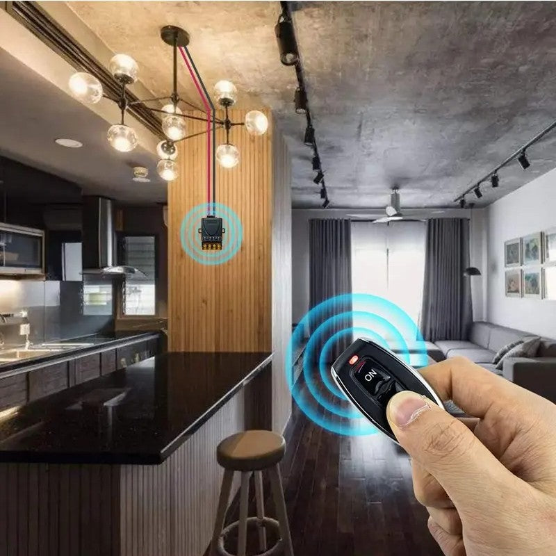 Belaidis nuotolinio valdymo jungiklis ir imtuvas, nereikia laidų-LT