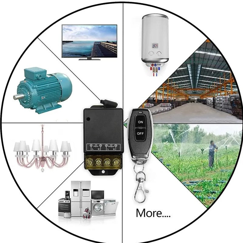 Belaidis nuotolinio valdymo jungiklis ir imtuvas, nereikia laidų-LT