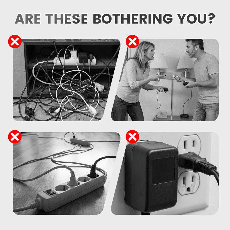 🔌⚡Έξυπνο καλώδιο τροφοδοσίας με θύρες USB (πρίζα EU)-GR
