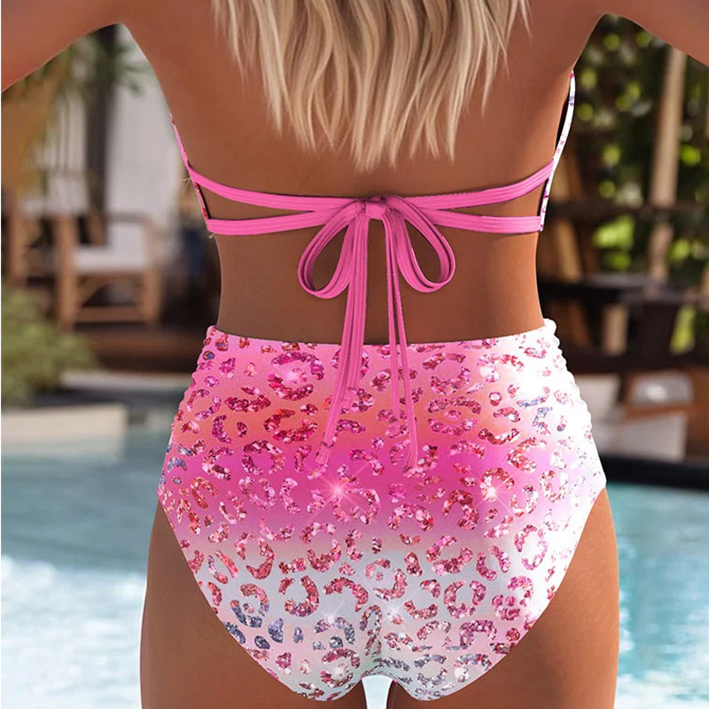 👙🌊 Halter seksi bikini s printom-HR