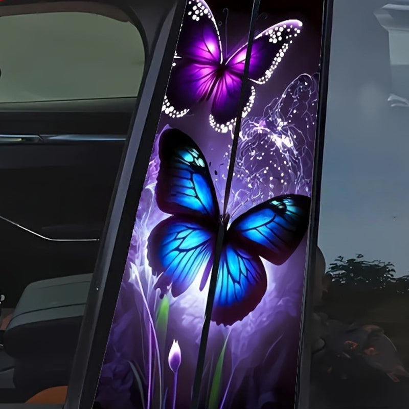 Un juego de pegatinas decorativas para los pilares B de tu coche-ES