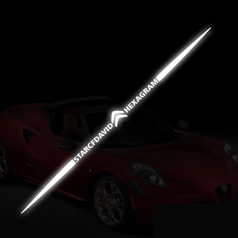 Pegatinas reflectantes láser de colores 3D para coche, 4 unidades-ES